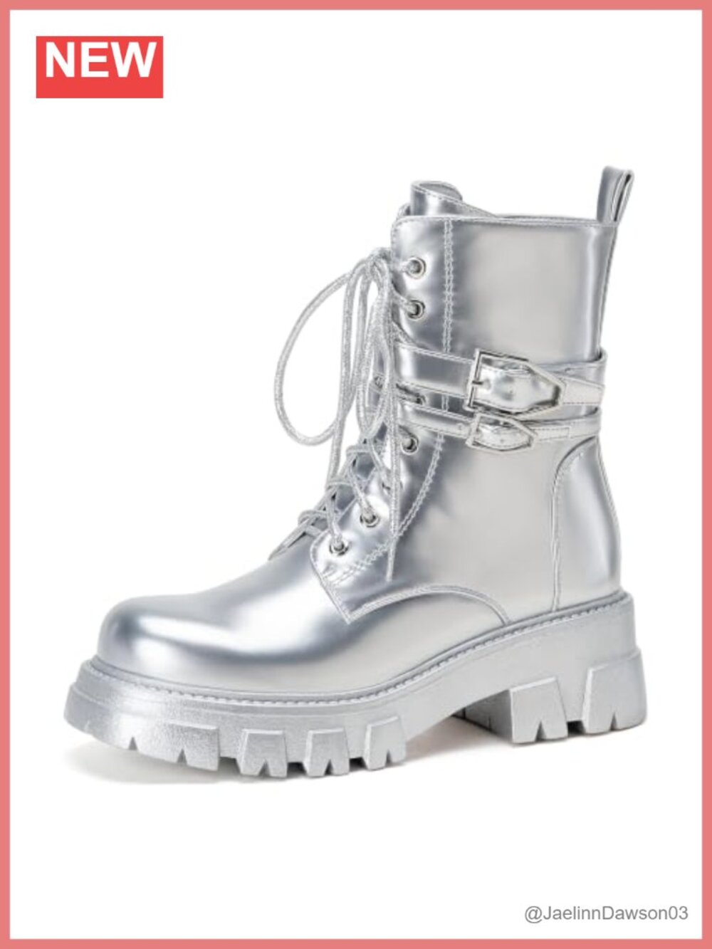 Vegan Leather Combat Boots Ankle Zip Lug Sole Memory Foam Chunky Heel